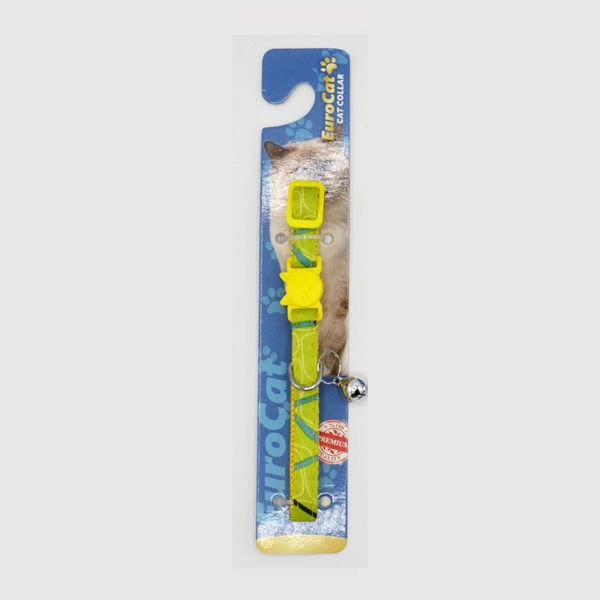 Euro Cat Kedi Boyun Tasması Sarı 10 Mm 28 Cm