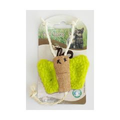 Eastland Kelebek Şekilli Kediler için Peluş Parmak Olta Oyuncağı 7x10 Cm