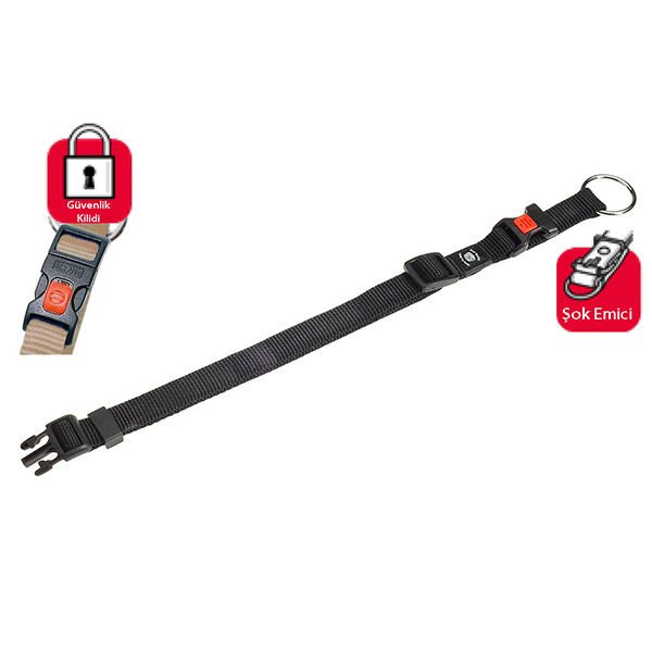 Karlie Kilitli Köpek Boyun Tasması Xlarge Siyah 40 Mm 55-75 Cm