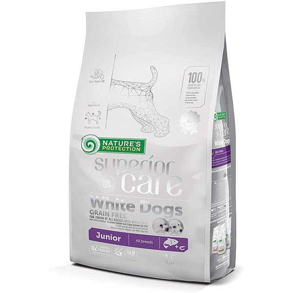 Nature's Protection Junior Puppy Beyaz Tüylü Somonlu Yavru Köpek Maması 10+2 Kg