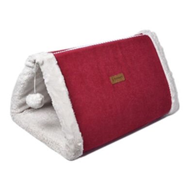 Dubex Kedi Evi Ve Oyun Tüneli Pembe 60x40x35h cm