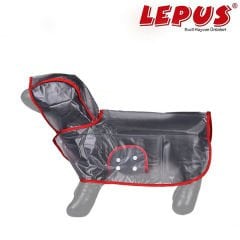 Lepus Kedi ve Köpek İçin Şeffaf Yağmurluk Kırmızı L 31x45x31h cm