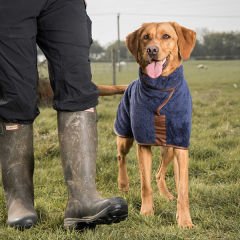 Ruff & Tumble Süper Emici Pamuklu Köpek Bornozu Gece Mavisi Medium 41-49 Cm