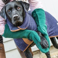 Ruff & Tumble Süper Emici Pamuklu Köpek Bornozu Gece Mavisi Medium 41-49 Cm