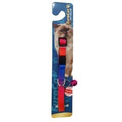Eurocat Gökkuşağı Desenli Kedi Boyun Tasması 10 Mm 28 Cm
