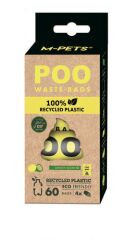 M-Pets Poo %100 Recycled Dışkı Poşeti Limon Kokulu 4x15 Yaprak