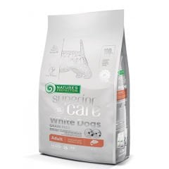 Natures Protection Beyaz Tüylü Küçük Irk Somonlu Yetişkin Köpek Maması 1.5 Kg