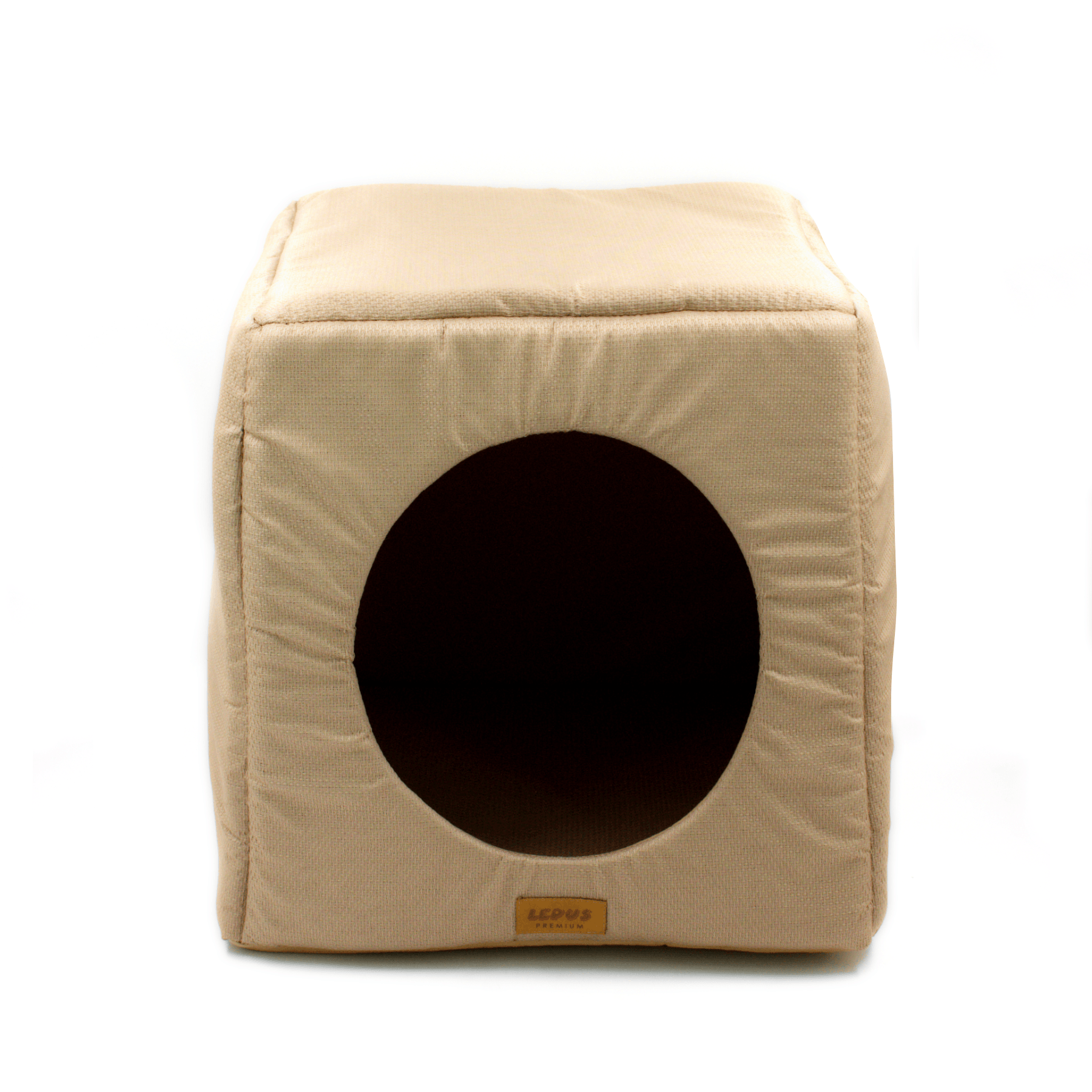 Lepus Trio Küp Yuva Küçük Irk Köpek ve Kedi Yatağı Bej 35x35x35 Cm 35x35x35 Cm