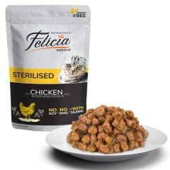 Felicia Pouch Kısırlaştırılmış Tavuklu Tahılsız Yetişkin Kedi Konservesi 85 Gr