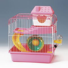Euro Gold Hamster Kafesi Beyaz/Pembe 33x23x29 Cm