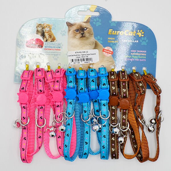 Eurocat Çapa Desenli Kedi Boyun Tasması 12 Adet 10 Mm 28 Cm