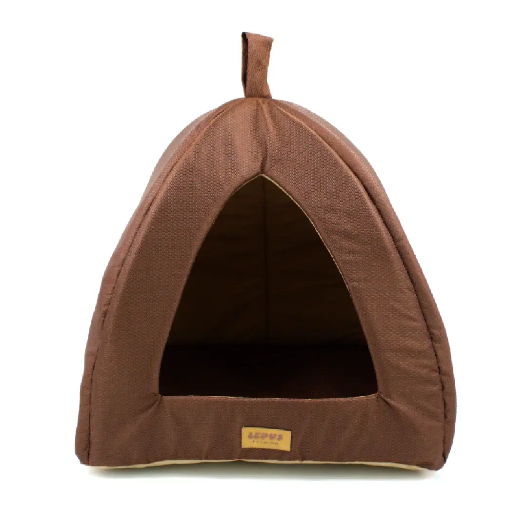 Lepus Keops Piramit Kedi ve Köpek Yatağı Kahverengi 35x35x40 Cm