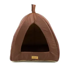 Lepus Keops Piramit Kedi ve Köpek Yatağı Kahverengi 35x35x40 Cm