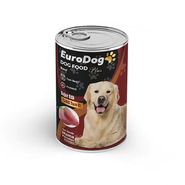 Euro Dog Biftekli Yetişkin Köpek Konservesi 1 Adet 415 Gr