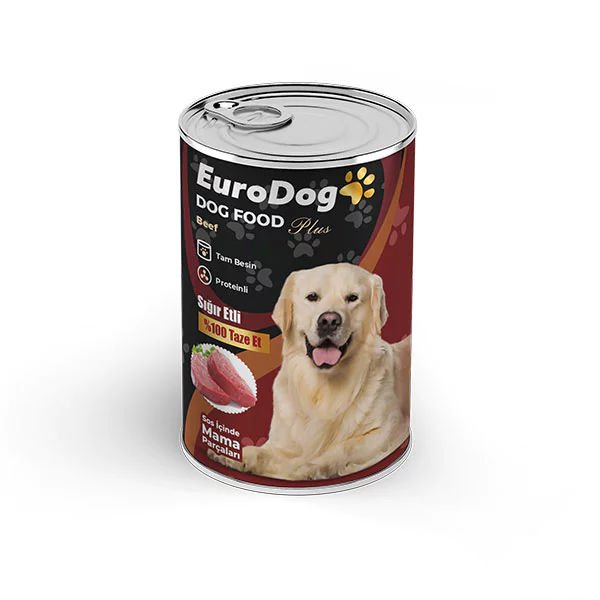 Euro Dog Biftekli Yetişkin Köpek Konservesi 415 Gr