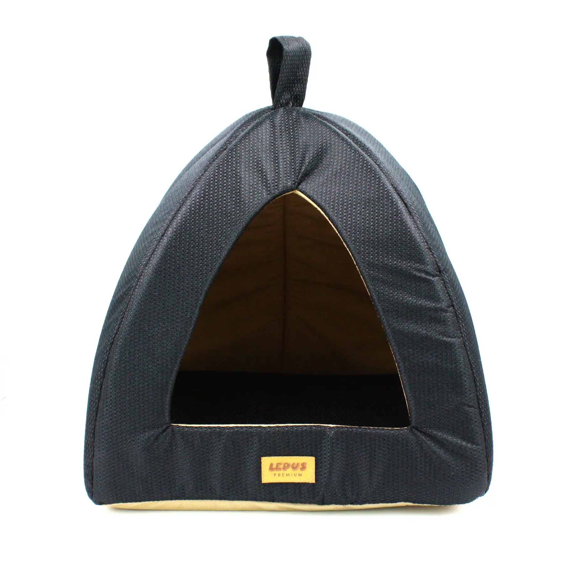 Lepus Keops Piramit Kedi ve Köpek Yatağı Siyah 35x35x40 Cm