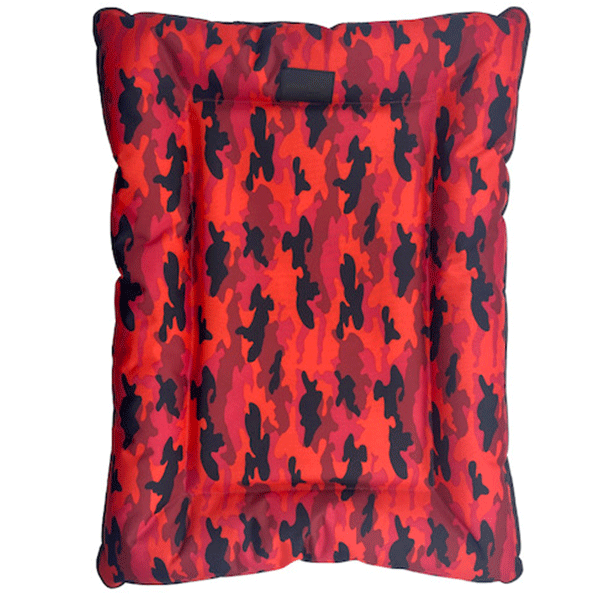 Petzz Kırmızı Kamuflaj Yer Minderi Large 106x66x7h Cm
