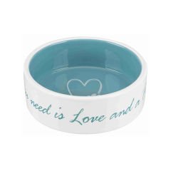 Trixie Love Kedi ve Köpek Seramik Mama Su Kabı Turkuaz 0.30 Lt 12 Cm