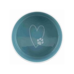 Trixie Love Kedi ve Köpek Seramik Mama Su Kabı Turkuaz 0.30 Lt 12 Cm