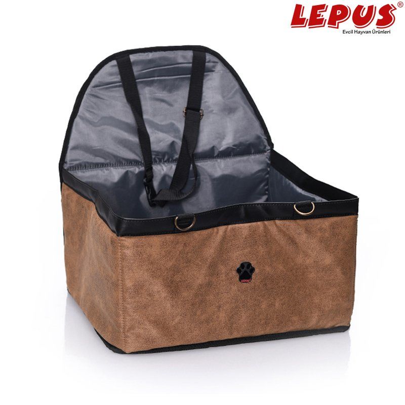 Lepus Pet Araç Koltuğu Kahverengi 40x32x25h cm