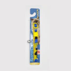 Euro Cat Kedi Boyun Tasması Lacivert/Sarı 10 Mm 28 Cm
