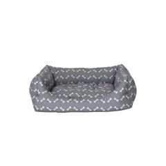 Pet Comfort Uniform Bone Kedi ve Köpek Yatağı Beyaz/Gri Small 50x60 Cm