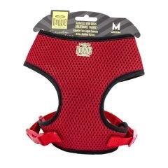 Doggie Havalı Dokuma Küçük Irk Köpek Göğüs Tasması Medium Kırmızı 1,5x35-45 Cm