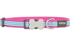Red Dingo Fang It Desenli Köpek Boyun Tasması Pembe 25 Mm