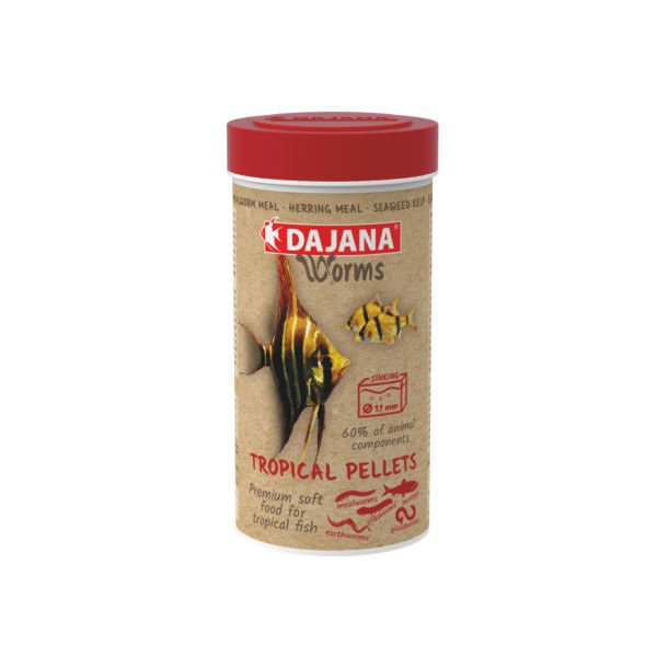 DajanaWorms Tropical Pellets Soft Akvaryum Balık Yemi 250 Ml 125 Gr
