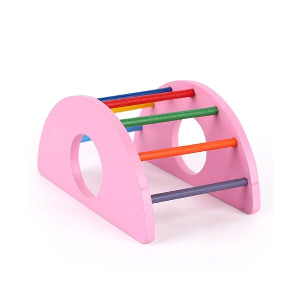 Carno Kemirgen Hamster Merdiveni Ahşap Yarım Daire 13.5x7.5x7 Cm