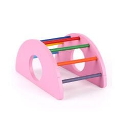 Carno Kemirgen Hamster Merdiveni Ahşap Yarım Daire 13.5x7.5x7 Cm