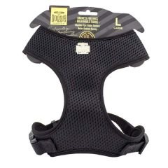 Doggie Havalı Dokuma Küçük Irk Köpek Göğüs Tasması Large Siyah 2x45-55 Cm