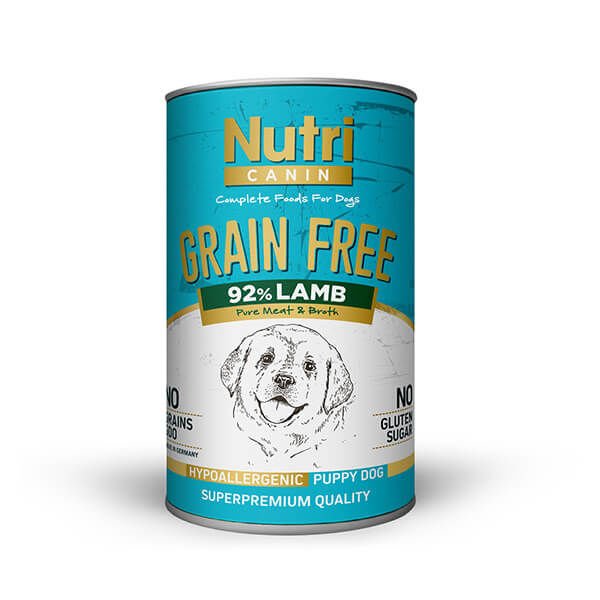Nutri Canin Tahılsız Puppy Kuzu Etli Yetişkin Konserve Köpek Maması 400 Gr