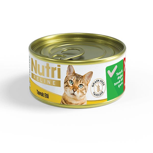Nutri Feline Tavuklu Tahılsız Konserve Kedi Maması 85 Gr