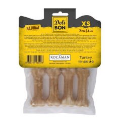 Delibon Deri Press Köpek Kemik Ödülü Naturel Xsmall 7 Cm 4 Adet