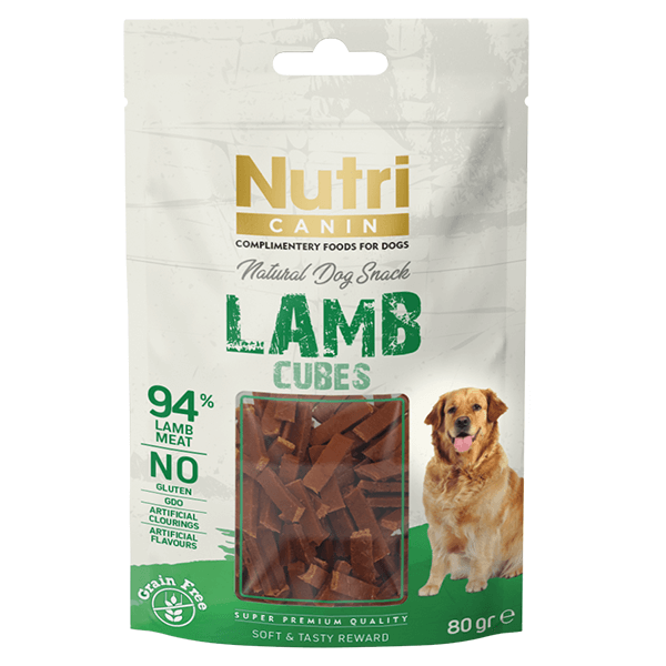 Nutri Canin Tahılsız Kuzulu Küp Köpek Ödül Maması 80 Gr