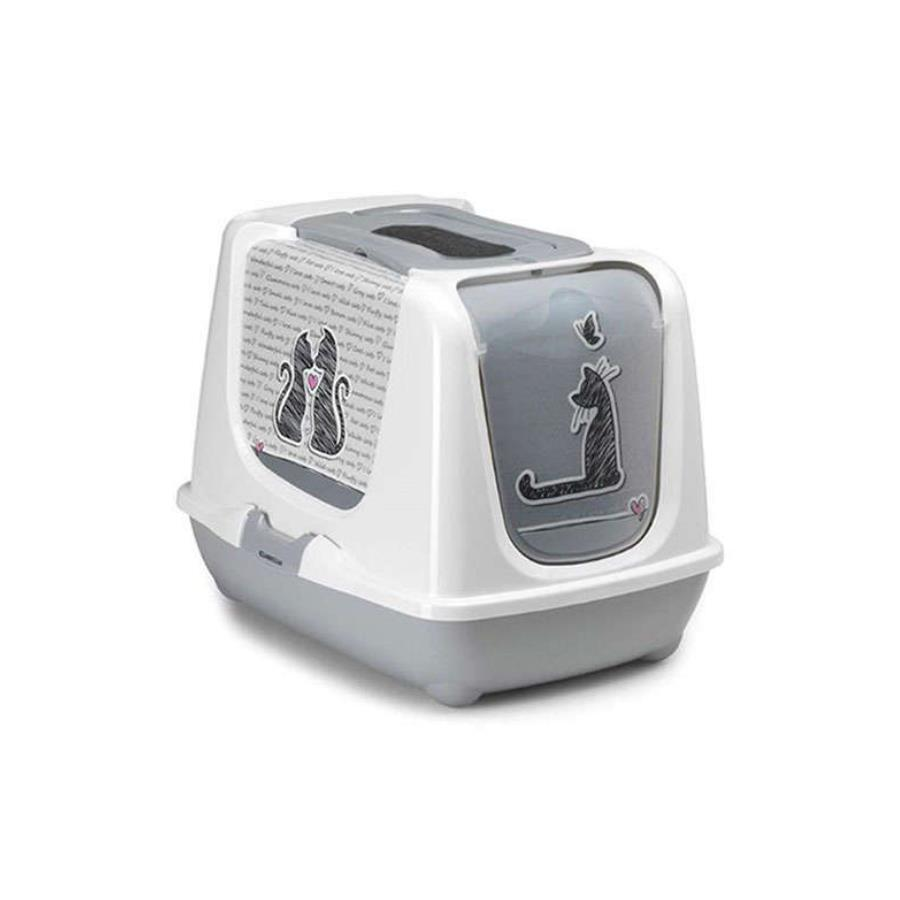 Moderna Trendy Love Cat Kapalı Kedi Tuvaleti 50 cm