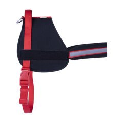 Doggie Havalı Dokuma Üniforma Köpek Göğüs Tasması Xlarge Kırmızı/Siyah 2.5x70x85 Cm