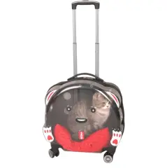 Lepus Wheel Bag Tekerlekli Kedi ve Köpek Taşıma Çantası Siyah 42x44x23 Cm