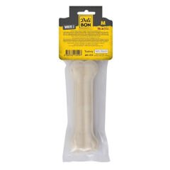 Delibon Deri Press Köpek Kemik Ödülü Beyaz Medium 15 Cm 1 Adet