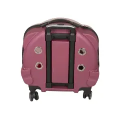 Lepus Wheel Bag Tekerlekli Kedi ve Köpek Taşıma Çantası Pembe 42x44x23 Cm