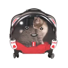 Lepus Wheel Bag Tekerlekli Kedi ve Köpek Taşıma Çantası Gri 42x44x23 Cm