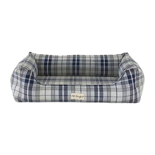 Pet Comfort Delta Varius Kedi ve Köpek Yatağı Lacivert Kareli Medium 70x90 Cm