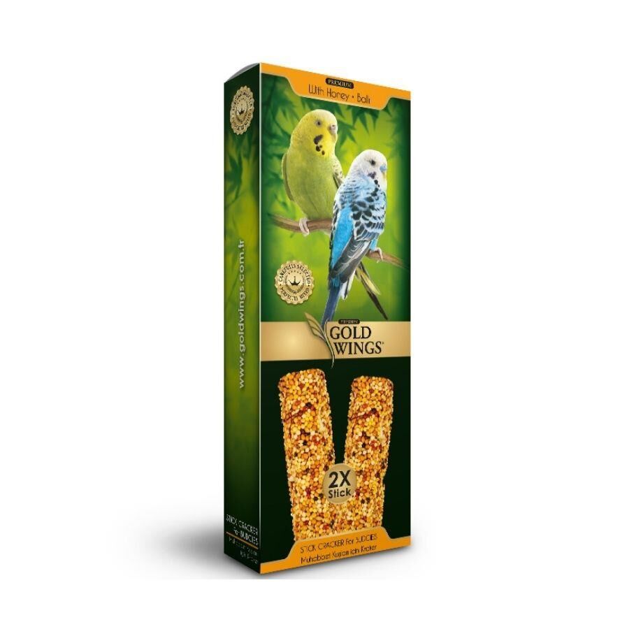 Gold Wings Premium Ballı Yetişkin Muhabbet Kuşu Krakeri 2'li