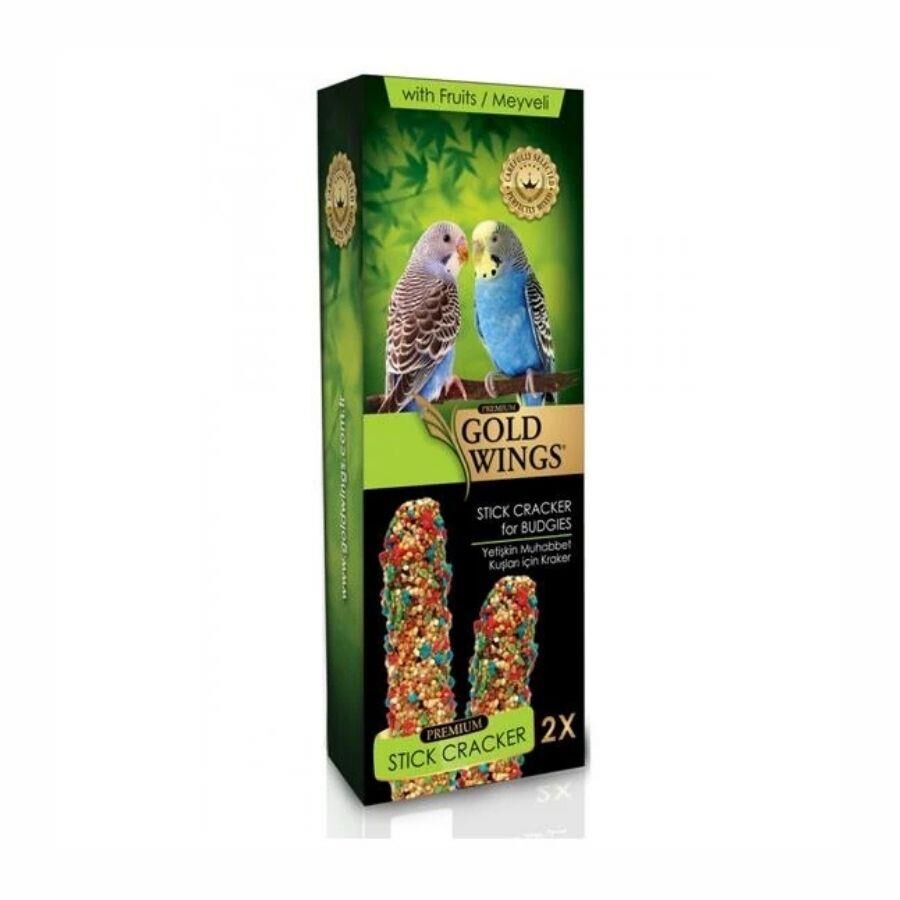 Gold Wings Premium Meyveli Muhabbet Kuşu Krakeri 2'li