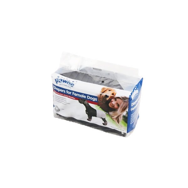 Pawise Köpek Alt Bağlama Bezi Medium Siyah 12 Adet