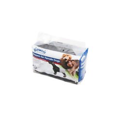 Pawise Köpek Alt Bağlama Bezi Medium Siyah 12 Adet