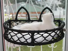 Lepus Cam Güzeli Vantuzlu Kedi Kedi ve Küçük Irk Köpek Yatağı Antrasit 27x50x40 Cm