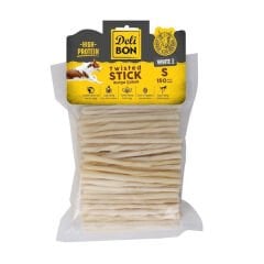 Delibon İnce Deri Burgu Çubuk Köpek Ödülü Beyaz 150 Adet