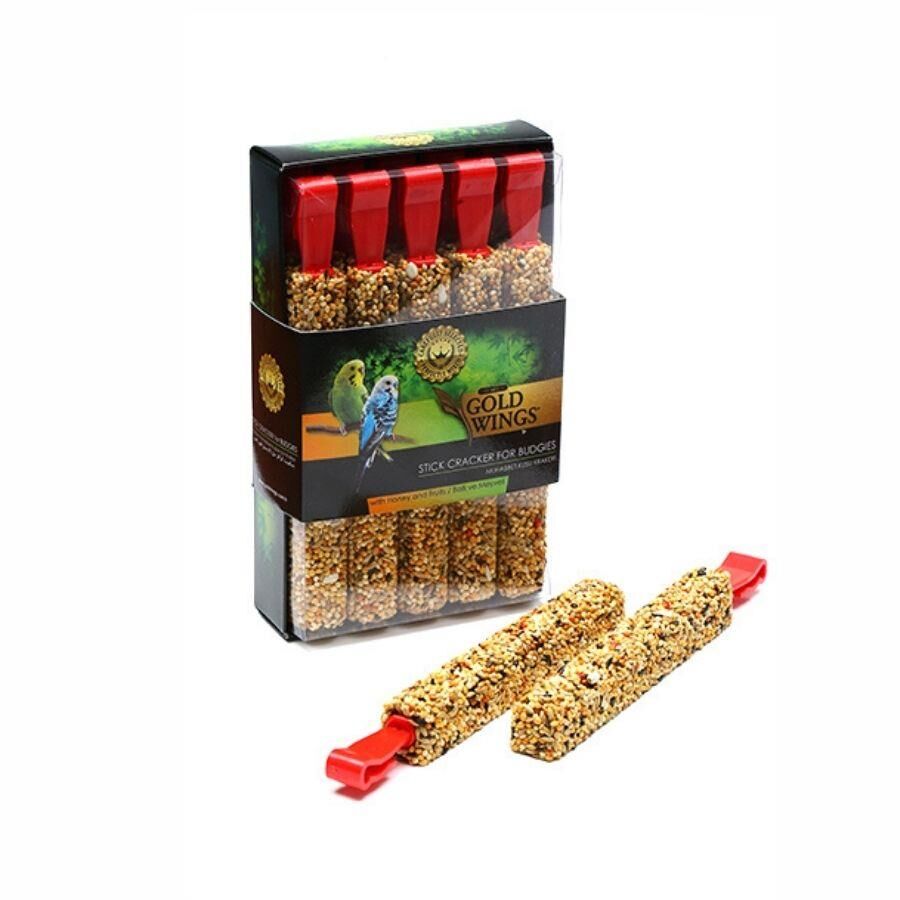 Gold Wings Premium Ballı Meyveli Muhabbet Kuşu Krakeri 10'lu